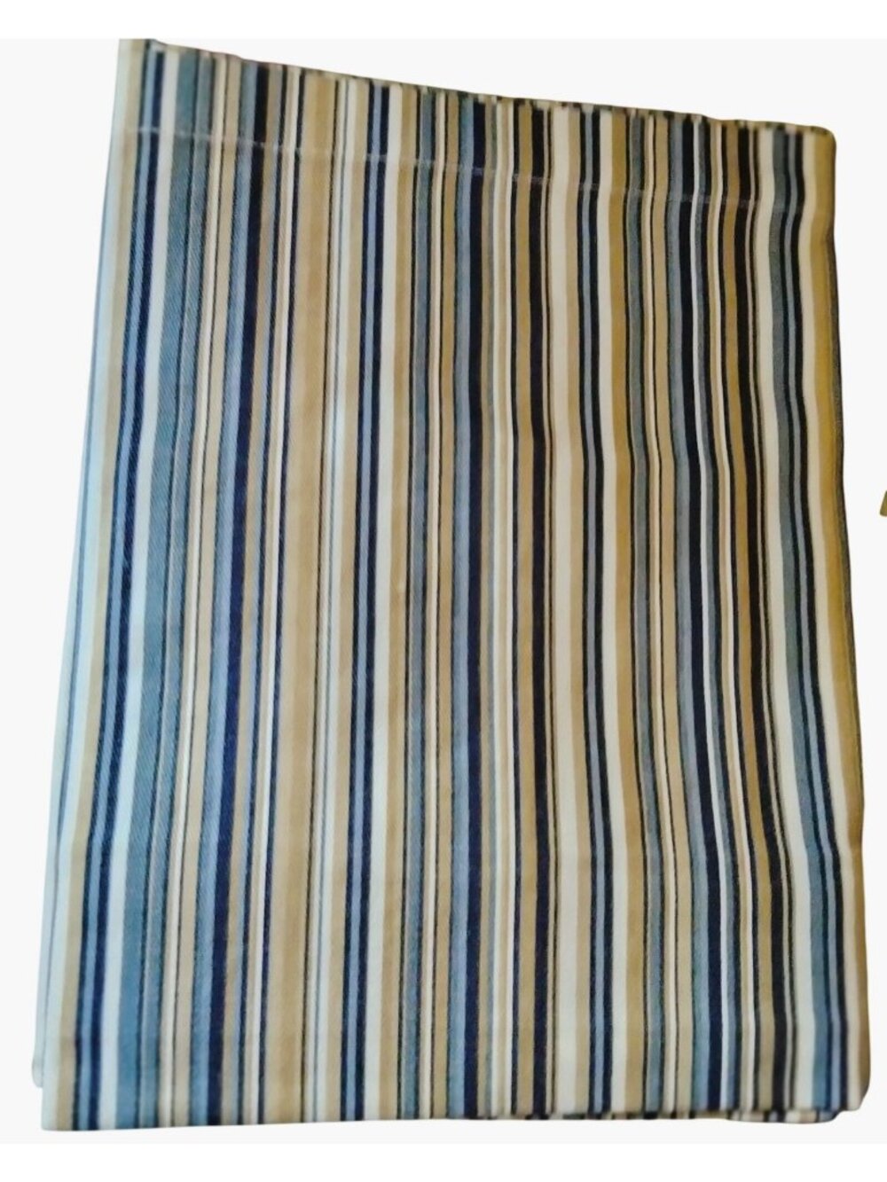 Home Trends Navy Chino Stripe Valance 60 x 16 Cotton Curtain Panel Drape New